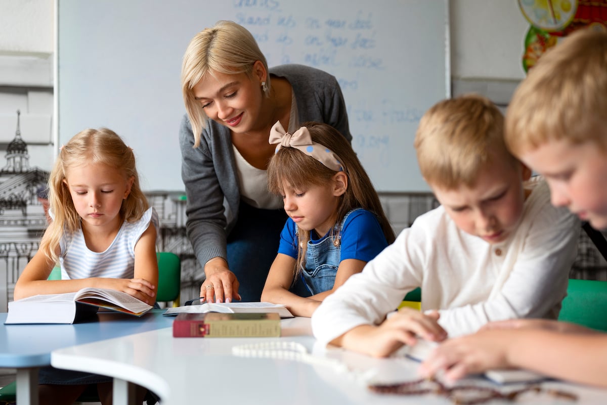 side-view-kids-learning-sunday-school